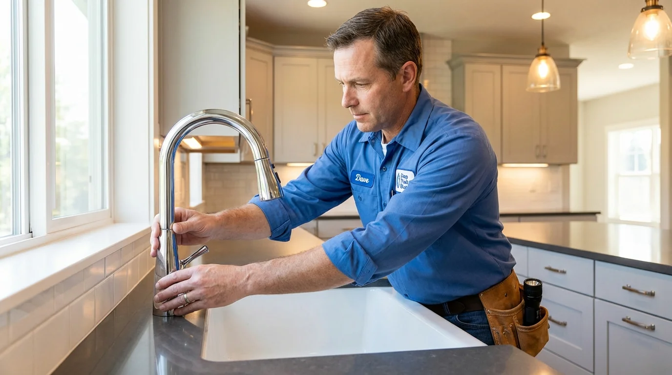 Kitchen faucet installation by Johns Plumbing LLC in Woodland Park
